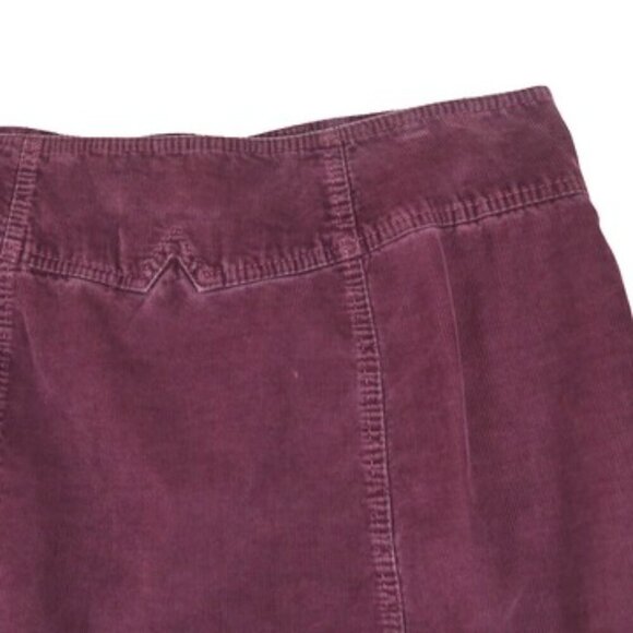 GAP Maroon Corduroy Button Mini Skirt Y2K 2004 Utility Style Size 16 - Picture 4 of 10